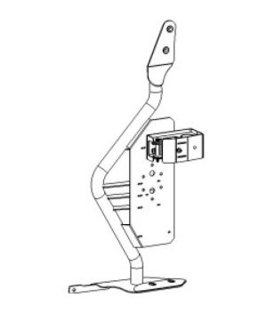 Jeep Wrangler JKU Jack Mount - Front - Go Rhino - Hi-Lift - Textured Black - `07-`18